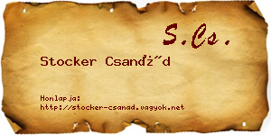 Stocker Csanád névjegykártya