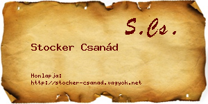 Stocker Csanád névjegykártya