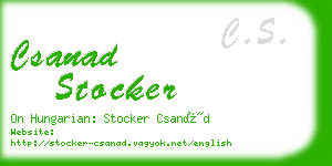 csanad stocker business card